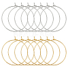 60Pcs 2 Colors Long-Lasting Plated Brass Hoop Earrings Findings KK-AN0001-01-1