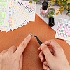 Olycraft 24 Sheets 12 Colors Letter Style Plastic Nail Art Stickers MRMJ-OC0003-21-3