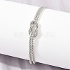 Brass Chain Knot 2-Strand Bracelets for Women KK-CBA68DA-17A-P-3