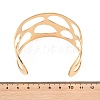 Hollow 304 Stainless Steel Cuff Bangles for Women BJEW-T028-01G-3