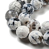 Faceted Natural Fire Crackle Agate Beads Strands G-F447-12mm-J02-4
