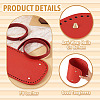 1Pc PU Leather Oval Long Bag Bottoms DIY-TA0015-27-5