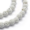 Synthetic Lava Rock Round Beads Strands X-G-E508-04-6mm-1-3
