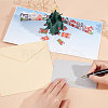 Rectangle 3D Christmas Trees Pop Up Paper Greeting Card AJEW-WH0289-25-5