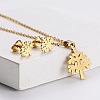 201 Stainless Steel Pendant Necklace & Stud Earring Sets FS-WGB816B-21-1