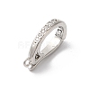 Brass Micro Pave Clear Cubic Zirconia Enhancer Shortener Pendant Bails KK-H483-03P-1