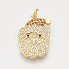 Brass Cubic Zirconia Pendants & Stud Earrings & Adjustable Rings Jewelry Sets SJEW-S043-11-6