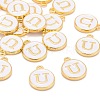 Golden Plated Alloy Charms LS-ENAM-S118-01U-4