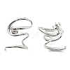 304 Stainless Steel Snake Wrap Stud Earrings EJEW-B023-02P-2