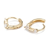Sparkling Cubic Zirconia Huggie Hoop Earrings for Girl Women EJEW-H126-24G-2
