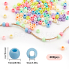 400Pcs Opaque Acrylic European Beads SACR-SP0001-01-2