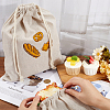 2Pcs Linen Bread Print Pouches AJEW-CP0003-81A-3