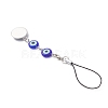 Handmade Evil Eye Lampwork & Resin Pendant Mobile Straps HJEW-JM04507-4
