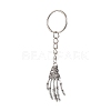 Halloween Themed Skull Hand Alloy Keychain KEYC-JKC00860-1