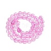 Transparent Crackle Glass Beads Strands GLAA-Q108-03A-04-2