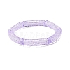 6Pcs 6 Color Jelly Color Acrylic Curved Tube Beaded Stretch Bracelets Set BJEW-JB07979-4