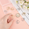 8Pcs 2 Colors 304 Stainless Steel Pendants STAS-UN0030-36-2