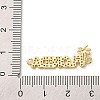 Beach Theme Rack Plating Brass Micro Pave Clear Cubic Zirconia Connector Charms KK-P261-07A-G-3
