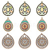 15Pcs 3 Styles Alloy Enamel Pendants ENAM-TA0003-69-2