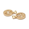 Rack Plating Brass Shell Pendants KK-D087-25G-08-3