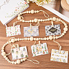 Wall Hanging Photo Display with Wooden Beads Garland AJEW-WH20011-54A-4