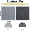 10Pcs 2 Colors Square Self-adhesion Polyester Carpet Tape DIY-CN0003-16-2
