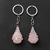 Natural Rose Quartz Keychain G-G997-D06-3