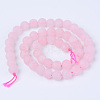 Natural Rose Quartz Beads Strands X-G-Q462-6mm-11-2