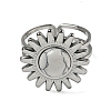 Sun 304 Stainless Steel Open Cuff Rings STAS-Z060-08P-05-2