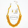 Bohemian Style Seed Beads Dangle Earrings & Necklaces Sets FS-WGB2256-01-5