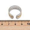 304 Stainless Steel Double Color Cuff Rings RJEW-S635-01GP-14-5