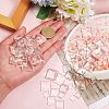 150Pcs 3 Styles Transparent Glass Square Cabochons GGLA-SZ0001-31-6