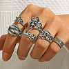 6Pcs 201 Stainless Steel Finger Rings for Men FS-WG288A9-01-1
