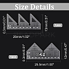 ARRICRAFT 2Pcs 2 Style Acrylic Quilting Rulers DIY-AR0002-56-2