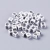 Acrylic Horizontal Hole Letter Beads PL37C9308-B-1