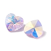 Electroplate Glass Charms GGLA-Z002-02S-2