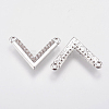 Brass Micro Pave Cubic Zirconia Charms KK-A144-035P-2