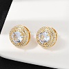 Brass Micro Pave Clear Cubic Zirconia Clip-on Earrings X-EJEW-H154-11B-G-3