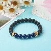 Natural Mixed Stone Beads Stretch Bracelets BJEW-JB06605-4