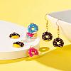 6Pcs 3 Colors Brass Enamel Pendants KK-LS0001-31-7