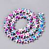 Spray Painted Synthetic Turquoise Beads Strands UNKW-T001-11E-2