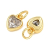 Brass Pave Cubic Zirconia Charms CU-CBA3D67-09G-04-2