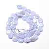 Natural Blue Lace Agate Gemstone Nuggets Bead Strands X-G-J336-22-2