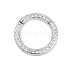 Brass Micro Pave Cubic Zirconia Twister Clasp KK-G522-16P-1