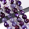 Dyed & Heated Natural Fire Crackle Agate Beads Strands G-N359-01B-07-1