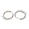 304 Stainless Steel Huggie Hoop Earring Findings STAS-D183-03C-P-3