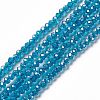 Electroplate Glass Beads Strands EGLA-R048-2mm-17-1