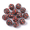 Polymer Clay Rhinestone Beads RB-S055-24G-1