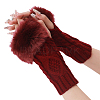 Polyacrylonitrile Fiber Yarn Knitting Fingerless Gloves COHT-PW0001-15D-1