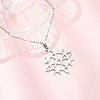 304 Stainless Steel Sun Moon Symbol Cutout Pendant Cable Chain Necklaces for Men Women NJEW-K308-07P-1